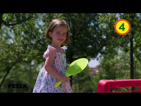 FEBER Bērnu dārza māja ar basketbola grozu un vārtiem