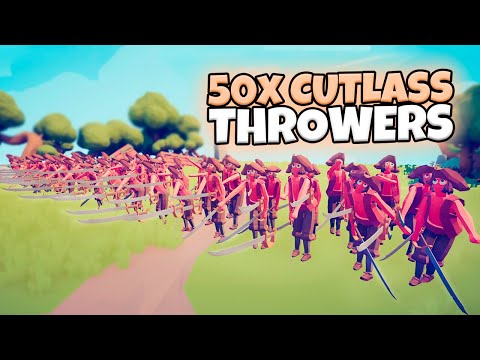 50x CUTLASS THROWERS VS EVERY FACTION (CUSTOM) | TABS MODDED GAMEPLAY