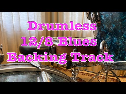 Drum Practice Track A Minor Blues Jam - No Drums With Click 12/8