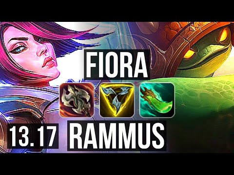 FIORA vs RAMMUS (TOP) | 3.0M mastery, 6 solo kills, 500+ games, 16/4/10 | NA Grandmaster | 13.17