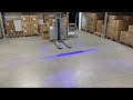 Výstražné LED svetlo na vysokozdvižný vozík - 5x SMD LED modré pruhy 10-80V (82x76mm) - Video Youtube