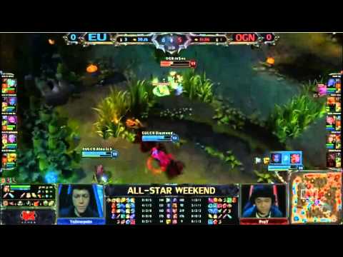 Europe LCS Team vs Korea Champions Team Game 1 - League of Legends All Stars