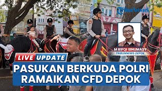 CFD Depok Makin Meriah, Kehadiran Pasukan Berkuda Polri Tarik Perhatian Ratusan Warga