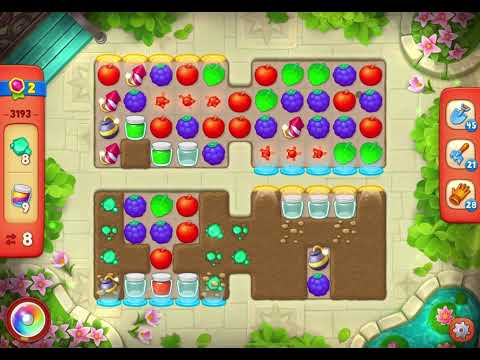 GardenScapes Level 3193 no boosters (16 moves)