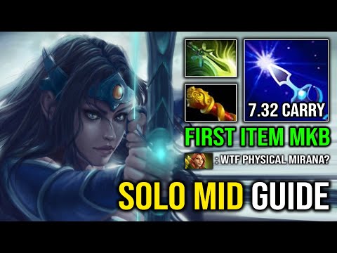 How to 100% Delete WR From Mid with 1st Item MKB Mirana Brutal Hit Like a Truck 7.32 Dota 2