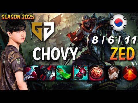 GEN Chovy ZED vs JAYCE Mid - Patch 15.2 KR Ranked | lolrec