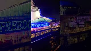 The arrival of Freedom of the Seas to Port of Miami by Drone Early Morning #cruise #FreedomOfTheSeas