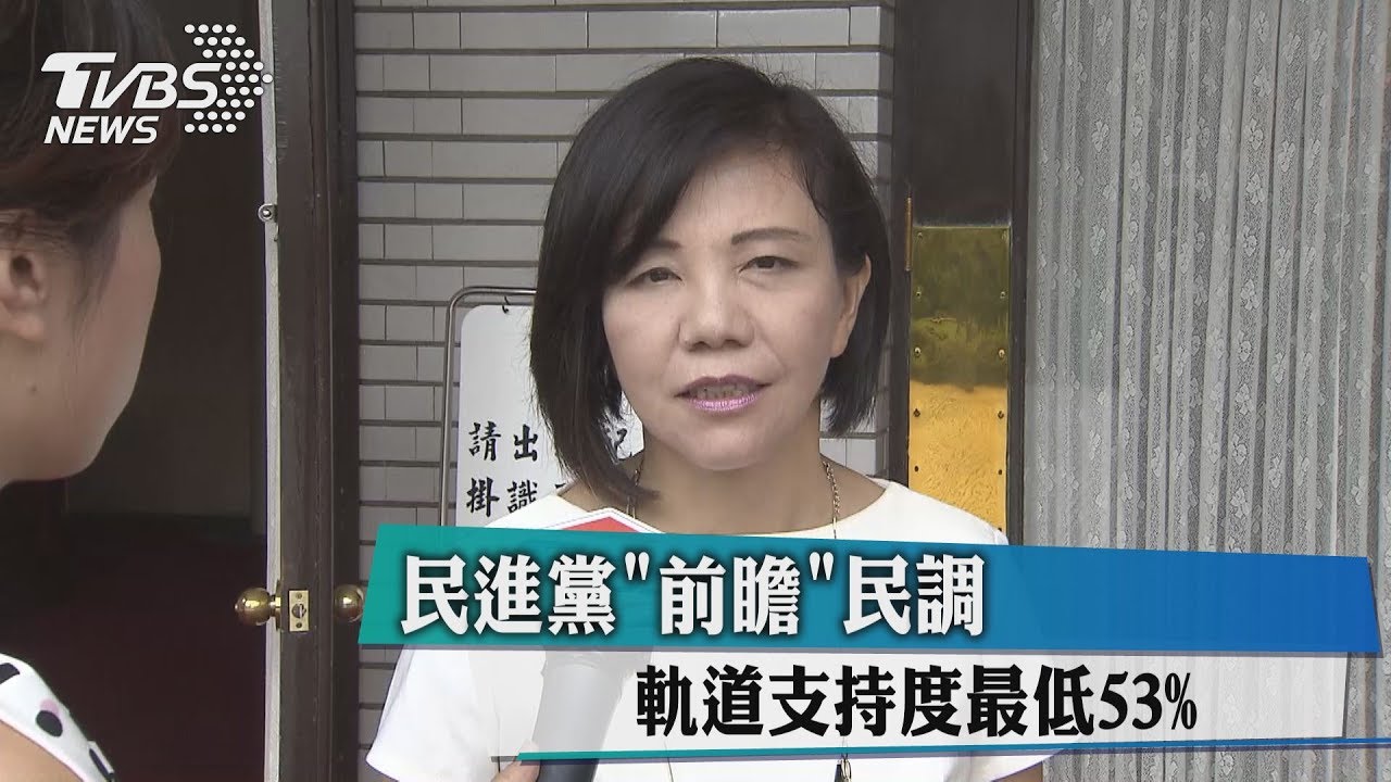 民進黨「前瞻」民調 軌道支持度最低53%