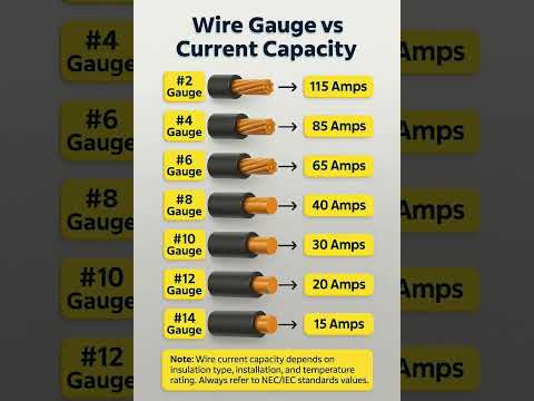 Wire Gauge vs Amp Rating 🔌 | How Much Current Can Your Wire Handle? #Shorts