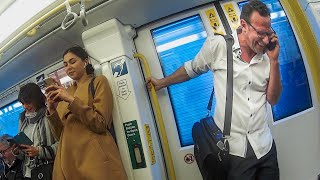 Download lagu Spreading the joy of laughter on a train mp3