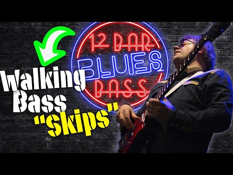 EASY 12 Bar Blues Bass - adding skips - Lesson 7