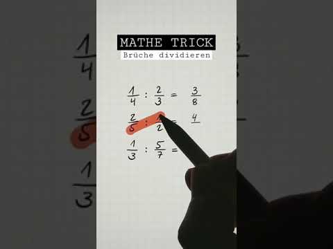 MATHE TRICK | HAST DU DAS GEWUSST? | BRÜCHE DIVIDIEREN | by Mathe Mo #shorts