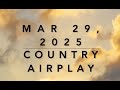 Billboard Top 60 Country Airplay Mar 29 2025