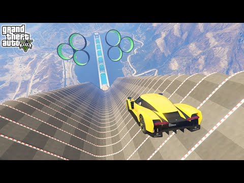 100,000 Stairs Mega Ramp Challenge Only 0.0006% People Can Complete This Race in GTA 5!