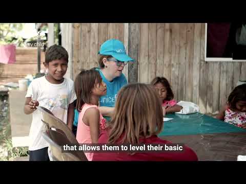 UNICEF supports temporary learning spaces so children can return to school