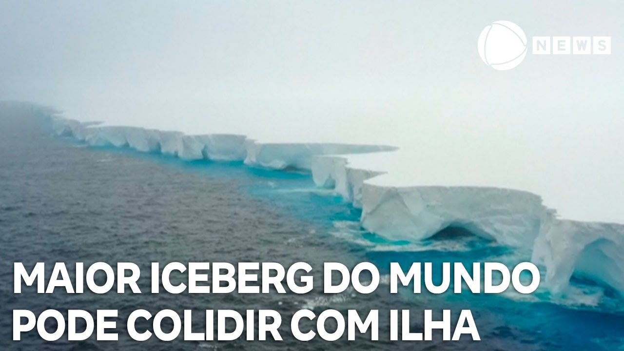 Maior iceberg do mundo pode colidir com ilha britânica