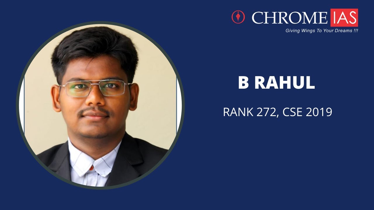 B Rahul - RANK 272 in CSE 2019