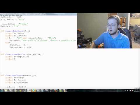 Timeframe and sample size option Tkinter tutorial Python 3 4 part 14
