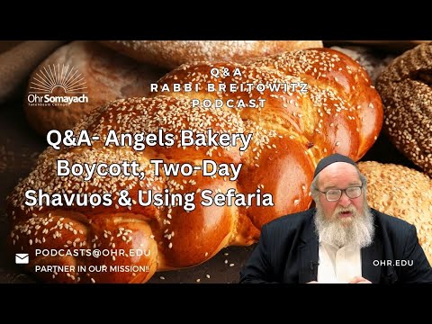 Q&A- Angels Bakery Boycott, Two-Day Shavuos & Using Sefaria (HaRav Yitzchak Breitowitz)