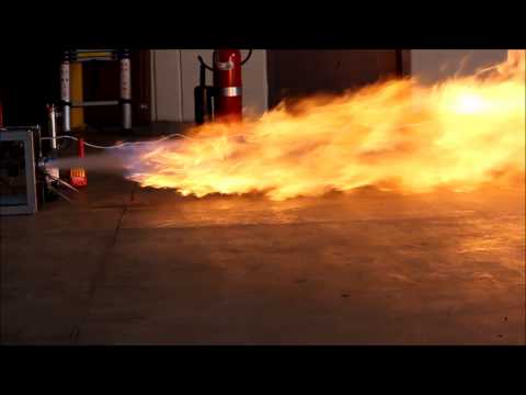 99% Isopropyl-Nitrous Oxide - Liquid Rocket Engine Impinging Injector Hot Test