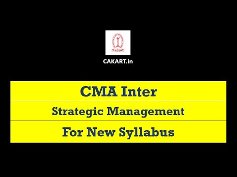 Strategic Management For cma inter New Syllabus