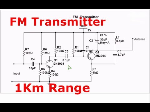 FM Transmitter with two Transistors | 1Km Range