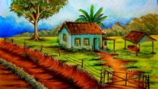 Como Pintar Paisagem no Tecido – Parte 2/2(Final)