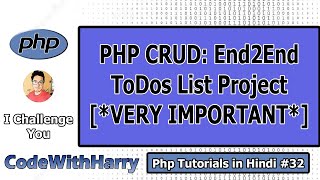 Download the video "Php CRUD Operations Tutorial Using MySQLi in Hindi - Select, Insert, Update, Delete|PHP Tutorial #32"