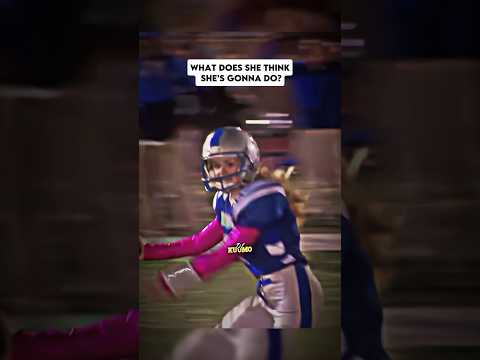 How is she gonna Score a Touchdown?👹☠️ #nfl #shorts