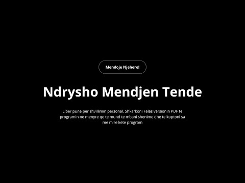 Ndrysho Mendjen Tende - Pjesa e pare. (Hyrje-Qendrimi-Imazhi i Mendjes)