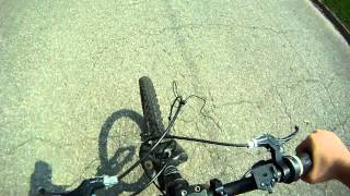 preview picture of video 'jacked up pedal bike jump GOPRO'