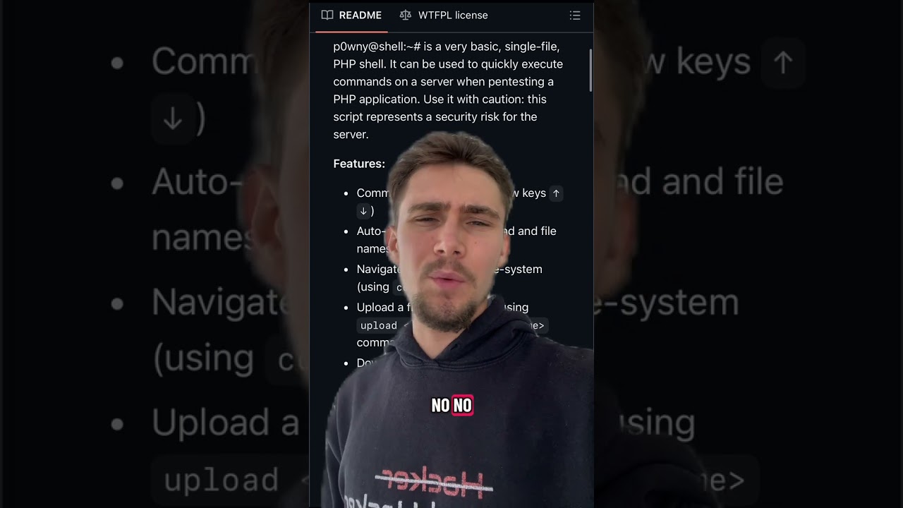 The Tiny PHP Shell Hackers Love (p0wny-shell) 👀💻 p0wny-shell is a tiny, single-file PHP webshell