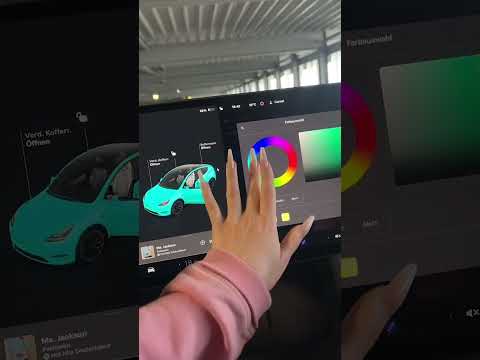 Tesla Farbe ändern? 😳 #car #tesla #shorts