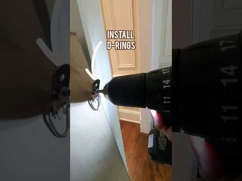Installing d-rings and Hanging large mirror #diy #interiordesigntoronto #wallhanging