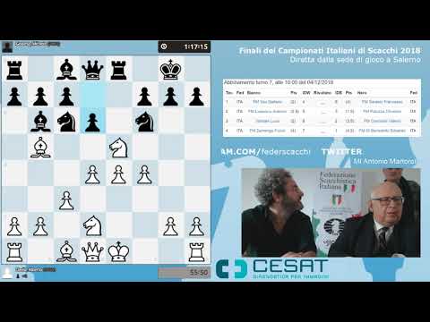 David - Godena | Campionato Italiano Assoluto di Scacchi 2018 - Turno 11