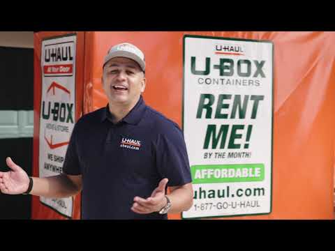 Part of a video titled How to Load your U-Box Moving & Storage Container - YouTube