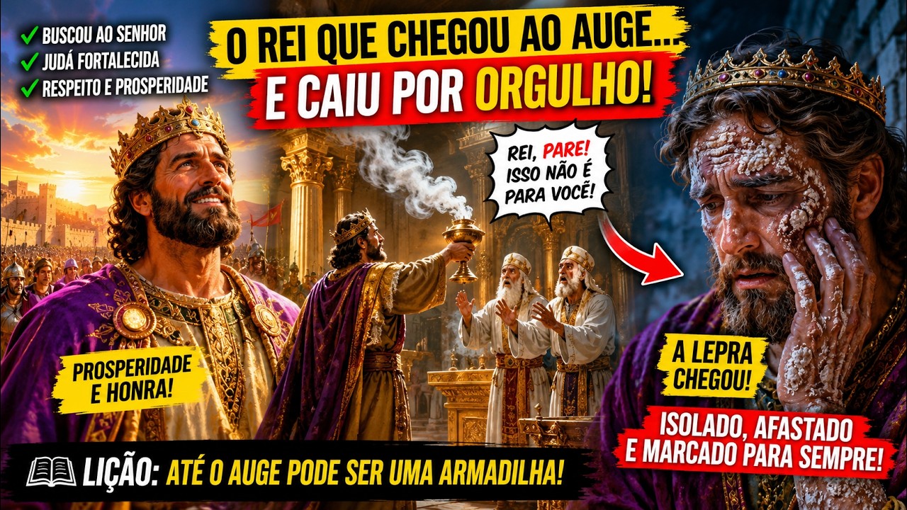 👑 Uzias e o Orgulho que o Fez Cair! ⚠️✋ A História do Rei que Desafiou os Limites Sagrados! 🎬