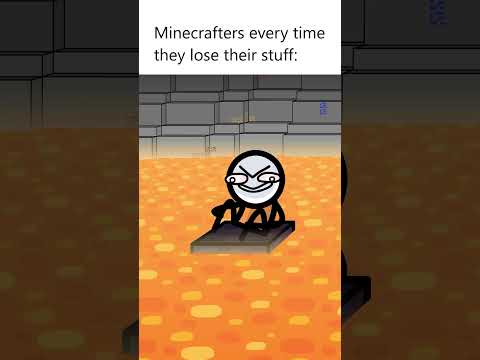 Losing your stuff in Minecraft #shorts