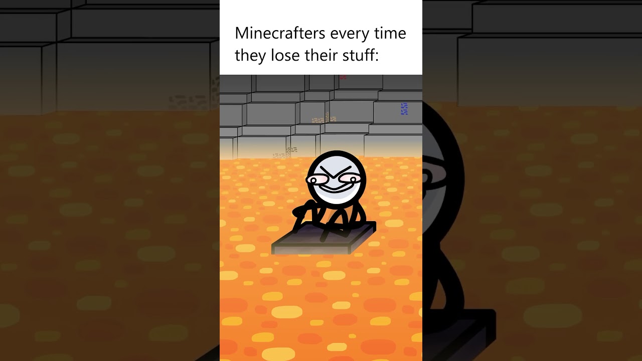 Losing your stuff in Minecraft #shorts