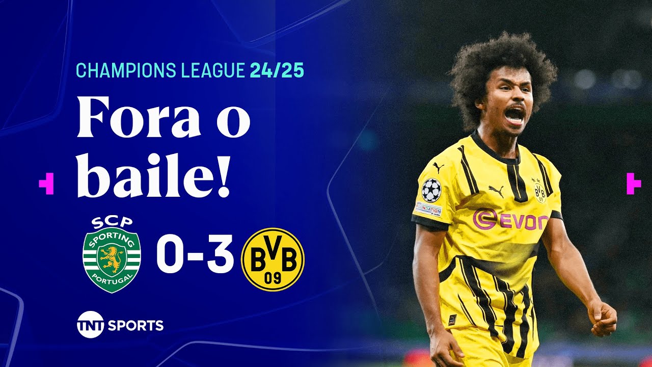 BORUSSIA ATROPELA O SPORTING E TÁ QUASE NAS OITAVAS DA CHAMPIONS | SPORTING 0 X 3 B. DORTMUND