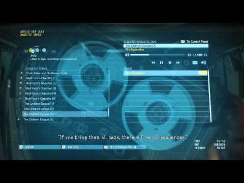 Metal Gear Solid V - Cassette Tapes The Children Escape 3: Eli's Explanation Audio Log Information