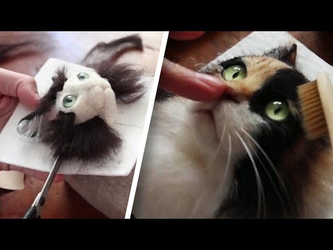 Artist’s 3D Cat Portraits Look Like Real Animals
