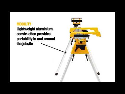DeWALT DE7033-XJ skersinio pjovimo staklių darbastalis 1,7 - 2,5m video