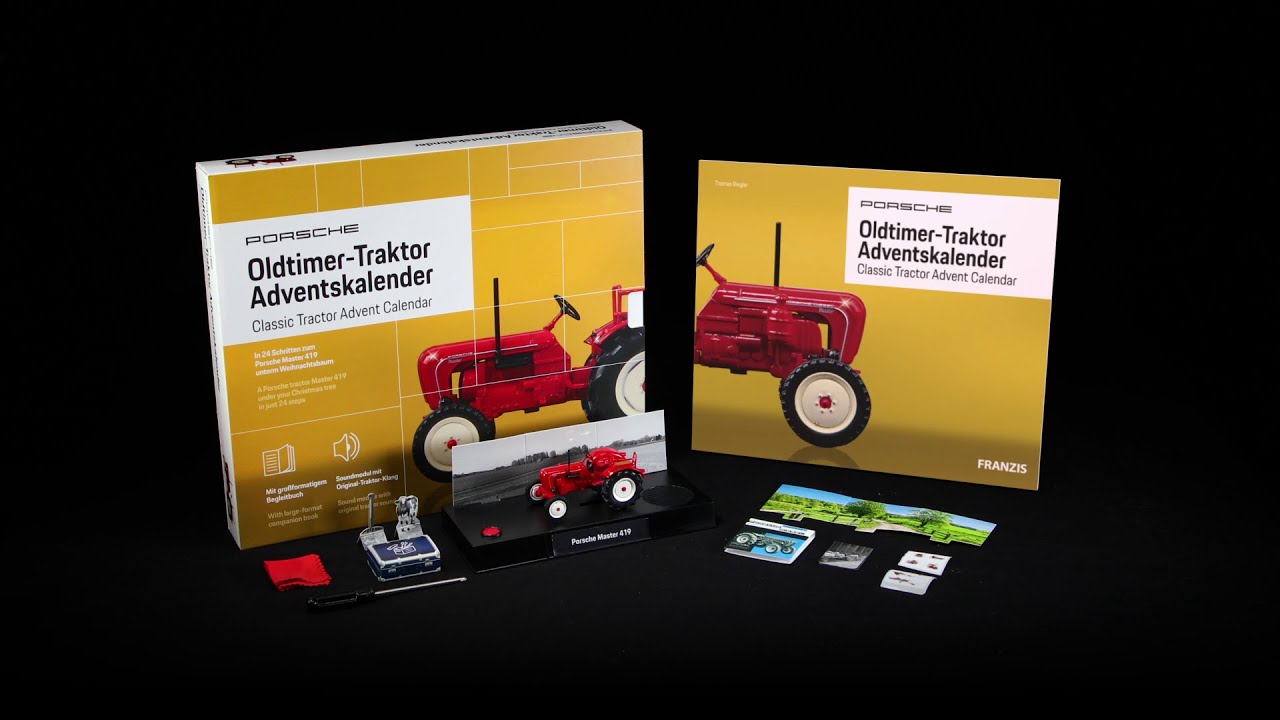 Adventní kalendář Porsche Oldtimer Traktor se zvukem 1:43