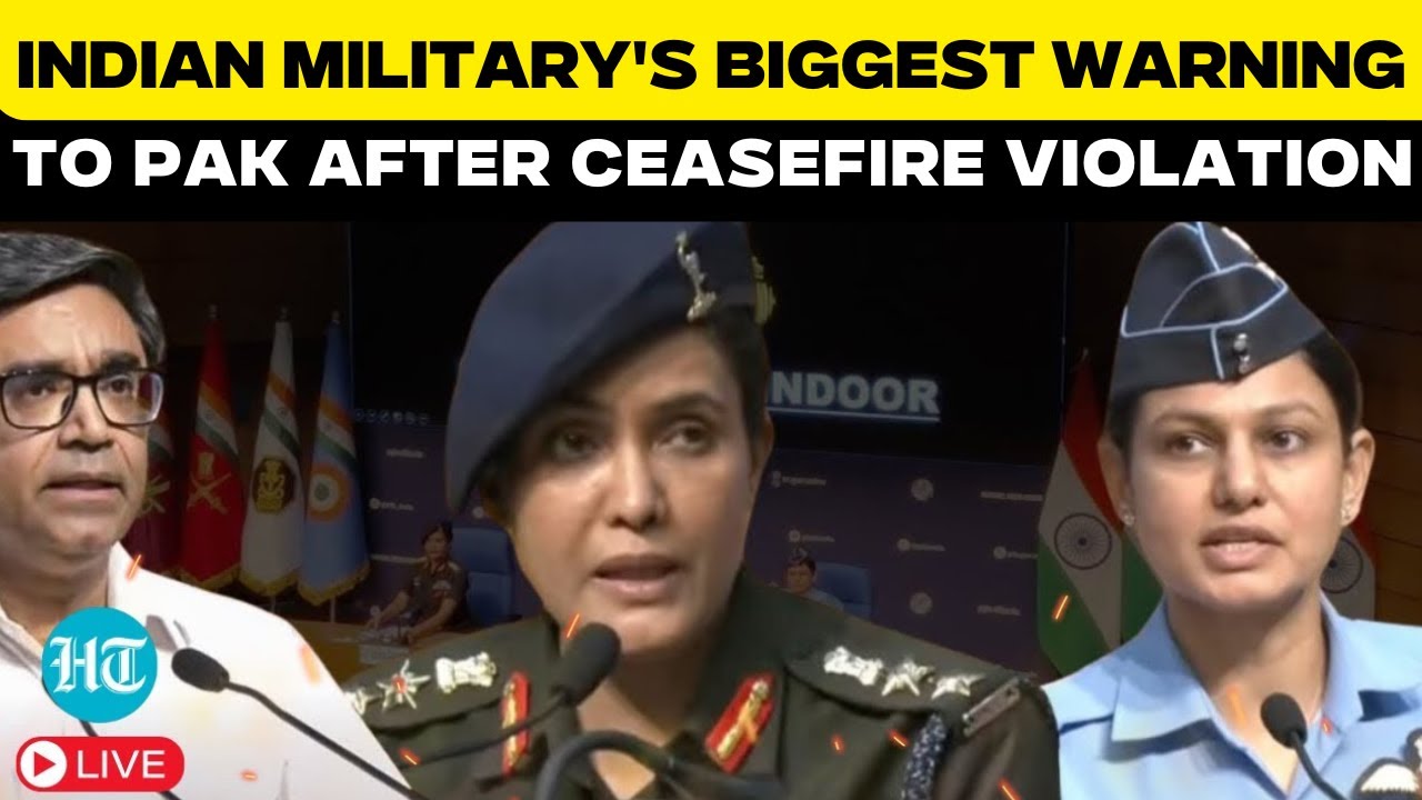 LIVE: Indian Army, Air Force, Navy's Joint Warning To Pakistan Amid Ceasefire Violation| Op Sindoor