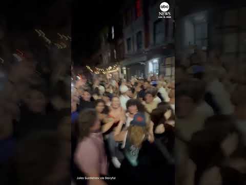 Fans broke out into song after Knicks won Game 4 of NBA Finals