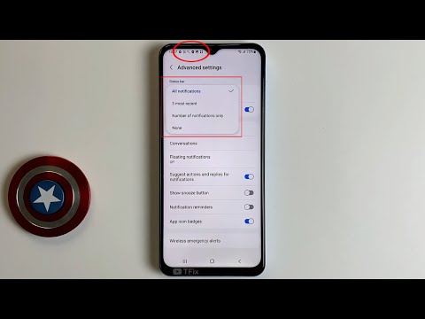 How to change the status bar notification icon style on Samsung A13 Android 12