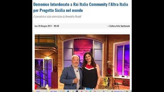 “Progetto Sicilia nel Mondo” Il direttore Domenico Interdonato a Rai Community
