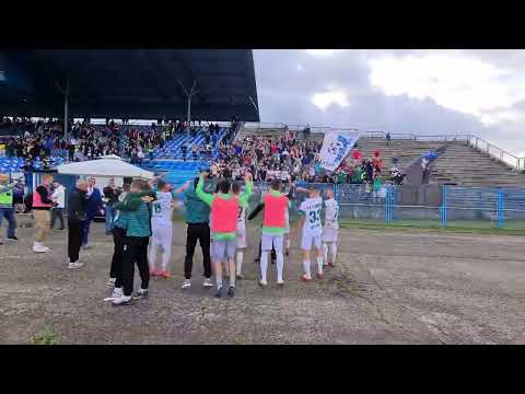 Finale doigravanja Druge lige FBiH 2022/23,Iskra Bugojno-Gornji Rahić 0-2,slavlje gostiju nakon meča