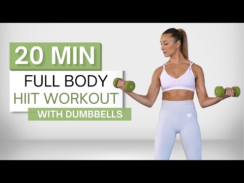 20 min FULL BODY HIIT WORKOUT | With Dumbbells | Cardio and Strength | High Intensity